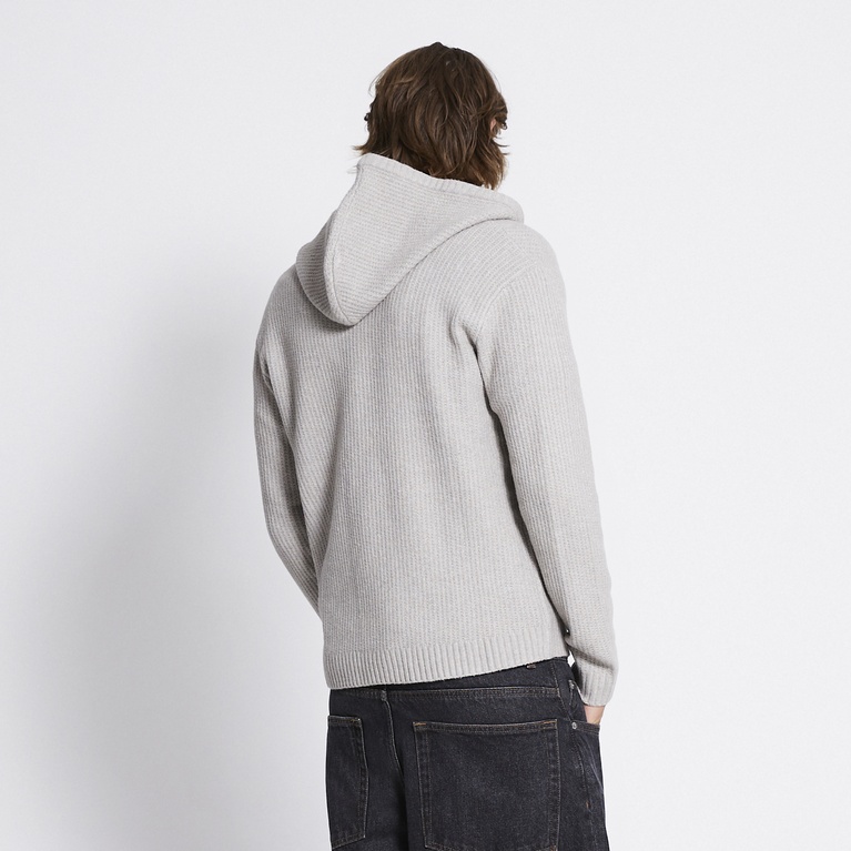 Knit zip hoodie "Sebastian" Beige
